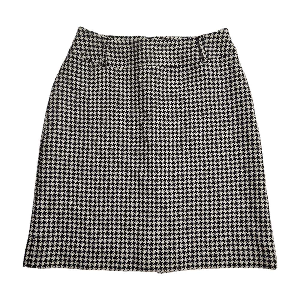 Charter Club Wool Blend Black and White Houndstooth Size 4 Pencil Skirt